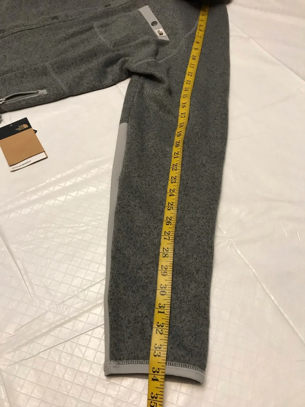 The North Face Men's Gray Two-Tone Fleece Snap Jacket